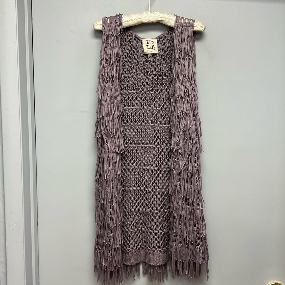 PPLA Clothing FLOUNDER Fringe Vest Size Medium